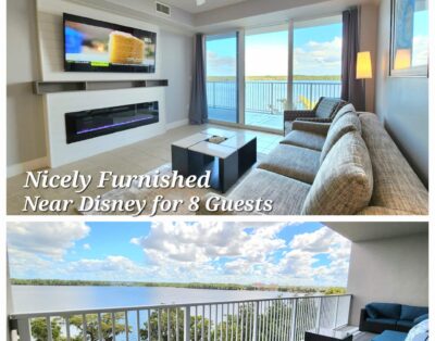 Nicely Furnished Lakeview Condo Near Disney for 8